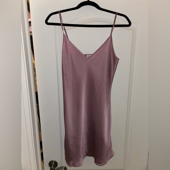 Aritzia Lilac Only Slip Mini Dress - Size Medium - Picture 2 of 2